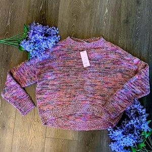 Wild Fable pink with silver accents sweater XS